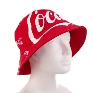 KITH x Coca Cola x Mitchell & Ness Coke Logo Red Bucket Hat Buy Kith x Coca-Cola x Mitchell & Ness Coke Is It Bucket Hat  main image 2